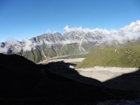 Depuis le nouveau lodge de Larkya phédi, à 4400m d'altitude