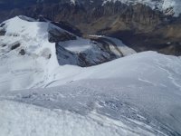 Vue sur la voie d'ascension